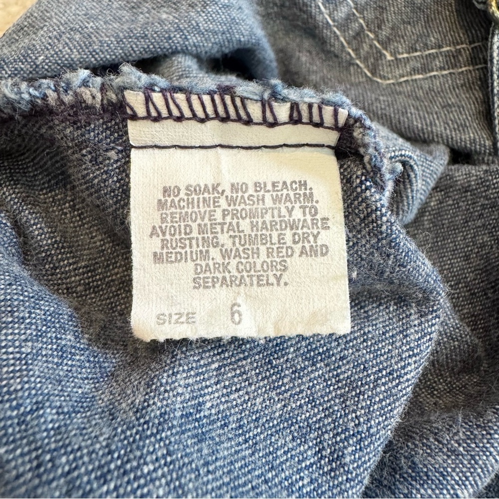 Vintage OshKosh B'gosh Blue Denim Jumper Dress Made in USA, Size 6, EUC - Picture 7 of 10